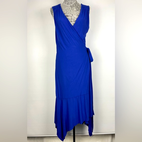 Athleta Dresses Athleta Royal Blue Sleeveless Windward Modal Wrap